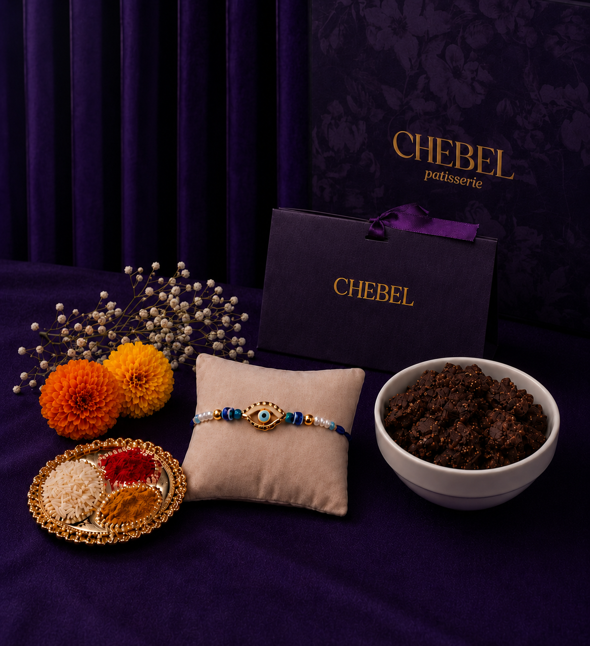 Belgian Dark Chocolate Rubble with Rakhi