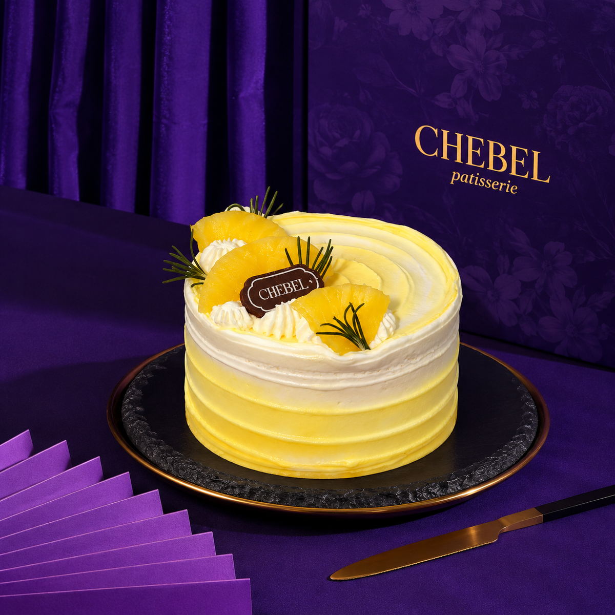 Pineapple, Lychee and Cherry Cake