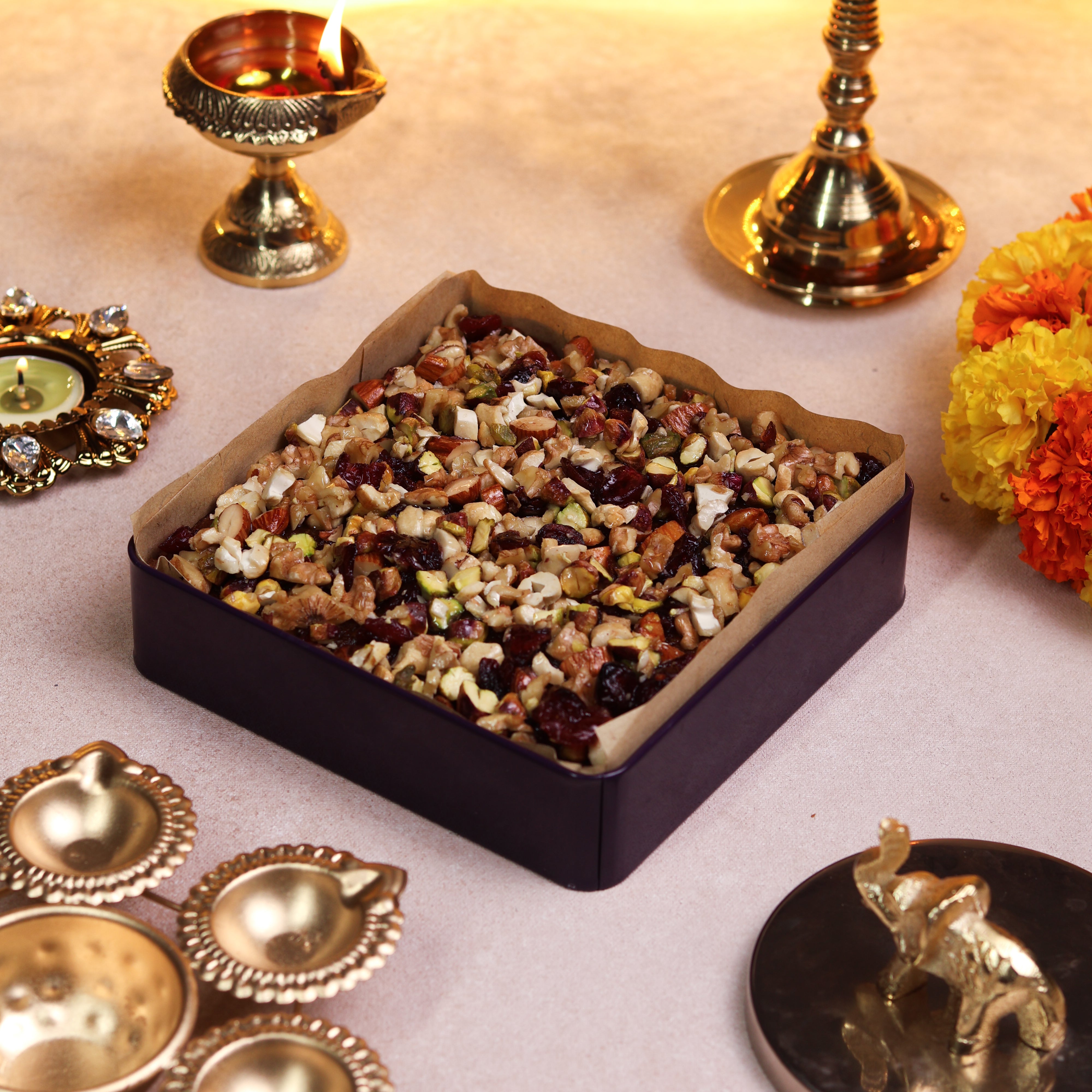 Honey roasted dry fruit cake - Jaggery sweetened