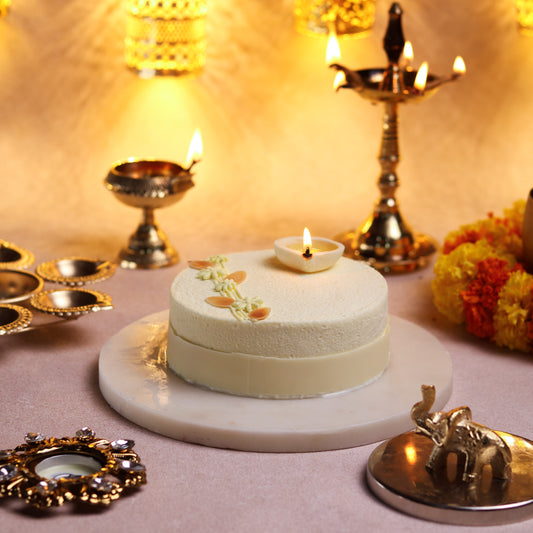 Diwali Special Saffron Rabdi and Dry Fruit Cake (eggless)