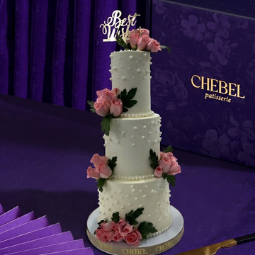 three tier wedding cake