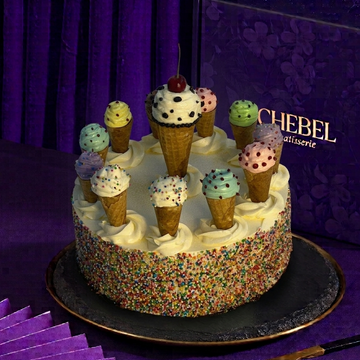 Ice Cream Cone Theme Cake