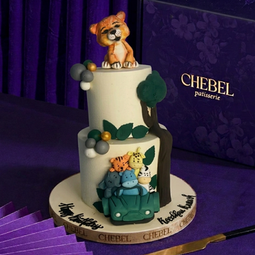 Jungle Safari Theme Cake