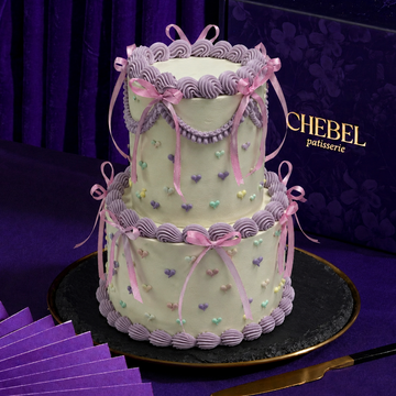 Lilac Ribbon Cake